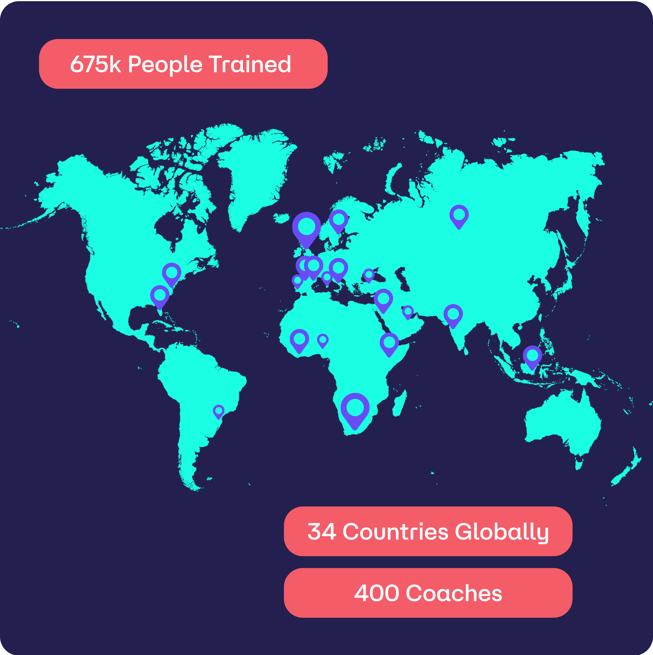 Local Coaches Global Reach Map